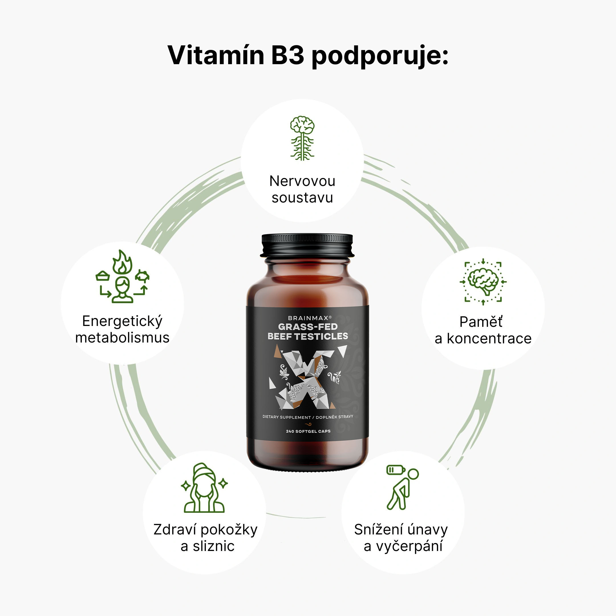 BrainMax Fűvel táplált szervek (termékek) b3 vitamin